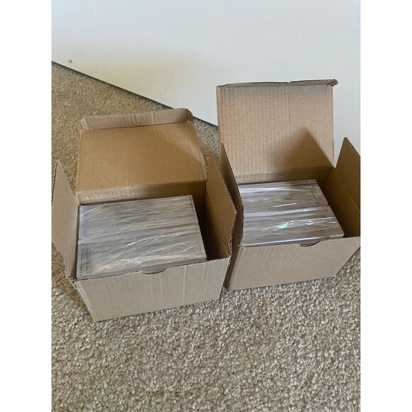 12 pack 4" Clear Acrylic Stand - 3mm Slot Wedding Sign Holders NIB - Picture 10 of 12